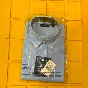 Club Room Boys Long Sleeve Button Down Shirt Blue Size 12 large NWT